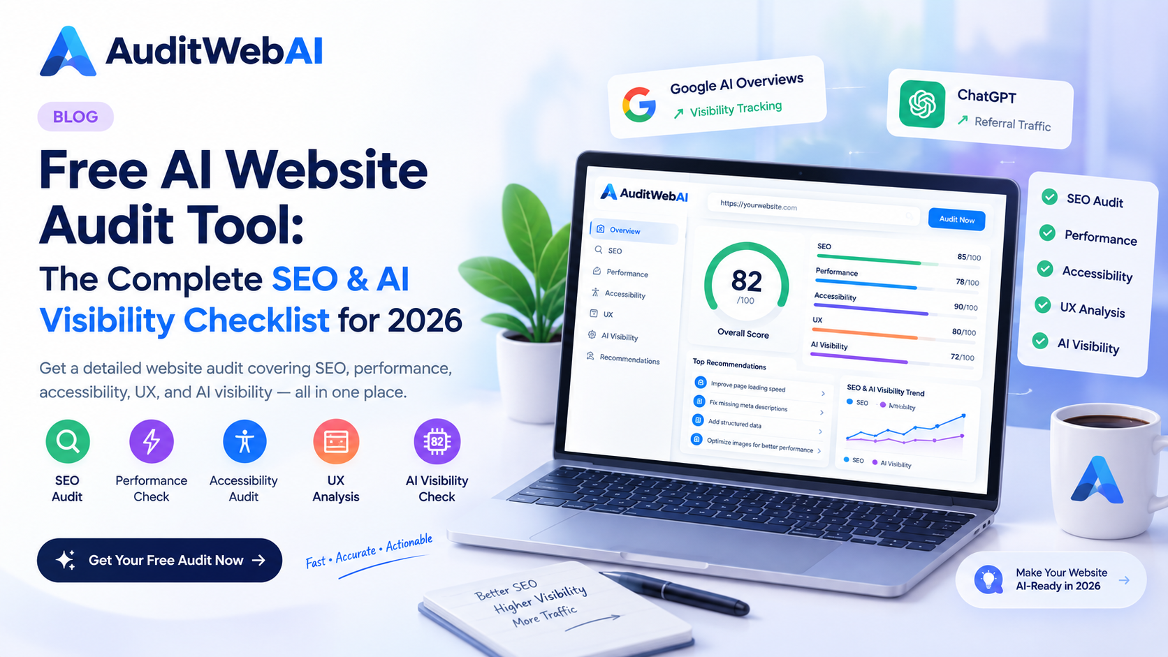 Free AI Website Audit Tool: The Complete SEO & AI Visibility Checklist for 2026