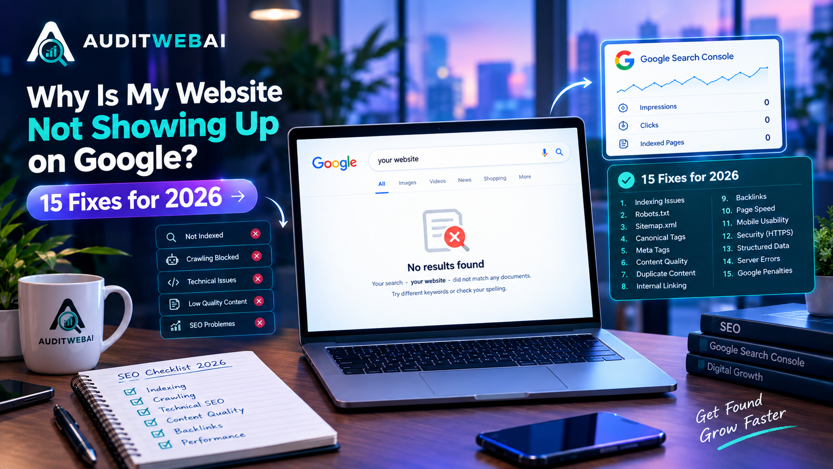 Why Is My Website Not Showing Up on Google in 2026? 15 Reasons & How to Fix Them